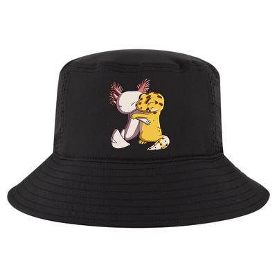 Cute Kawaii Leopard Gecko Hugging Axolotl Cool Comfort Performance Bucket Hat