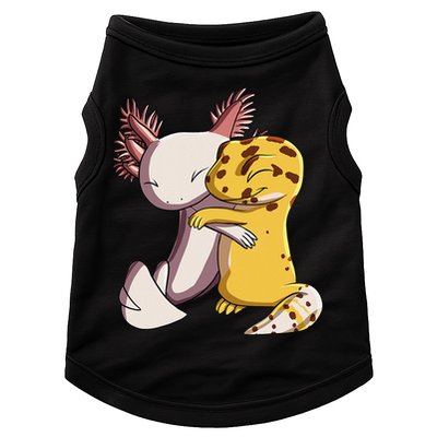 Cute Kawaii Leopard Gecko Hugging Axolotl Doggie Tank