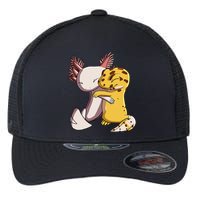 Cute Kawaii Leopard Gecko Hugging Axolotl Flexfit Unipanel Trucker Cap