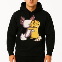 Cute Kawaii Leopard Gecko Hugging Axolotl Hoodie