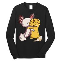 Cute Kawaii Leopard Gecko Hugging Axolotl Long Sleeve Shirt