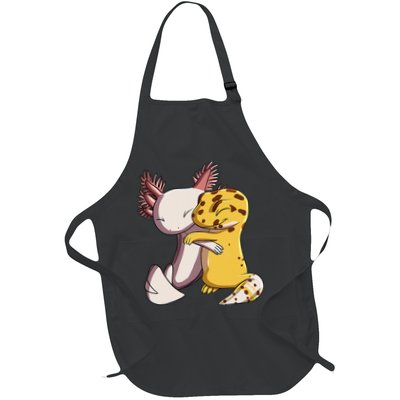 Cute Kawaii Leopard Gecko Hugging Axolotl Apron