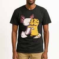 Cute Kawaii Leopard Gecko Hugging Axolotl Tall T-Shirt