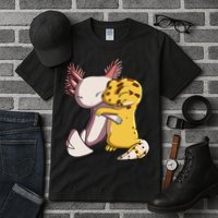 Cute Kawaii Leopard Gecko Hugging Axolotl Tall T-Shirt