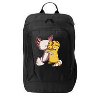 Cute Kawaii Leopard Gecko Hugging Axolotl City Backpack