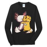 Cute Kawaii Leopard Gecko Hugging Axolotl Tall Long Sleeve T-Shirt