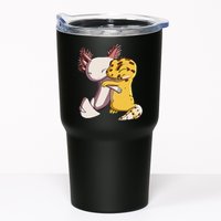 Cute Kawaii Leopard Gecko Hugging Axolotl Tumbler