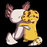 Cute Kawaii Leopard Gecko Hugging Axolotl Cooling Performance Long Sleeve Crew