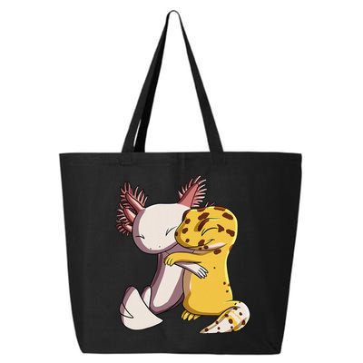 Cute Kawaii Leopard Gecko Hugging Axolotl 25L Jumbo Tote