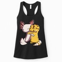 Cute Kawaii Leopard Gecko Hugging Axolotl Womens Tank Top