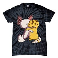 Cute Kawaii Leopard Gecko Hugging Axolotl Tie-Dye T-Shirt