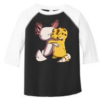 Cute Kawaii Leopard Gecko Hugging Axolotl Toddler Fine Jersey T-Shirt