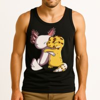 Cute Kawaii Leopard Gecko Hugging Axolotl Tank Top