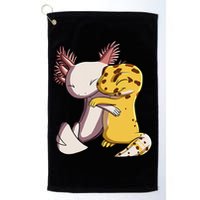 Cute Kawaii Leopard Gecko Hugging Axolotl Golf Towel