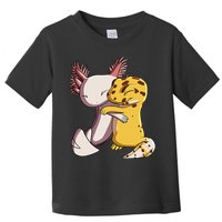 Cute Kawaii Leopard Gecko Hugging Axolotl Toddler T-Shirt