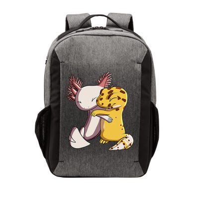 Cute Kawaii Leopard Gecko Hugging Axolotl Vector Backpack