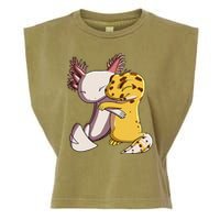 Cute Kawaii Leopard Gecko Hugging Axolotl Garment-Dyed Women's Muscle Tee