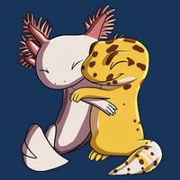 Cute Kawaii Leopard Gecko Hugging Axolotl Infant Baby Jersey Bodysuit