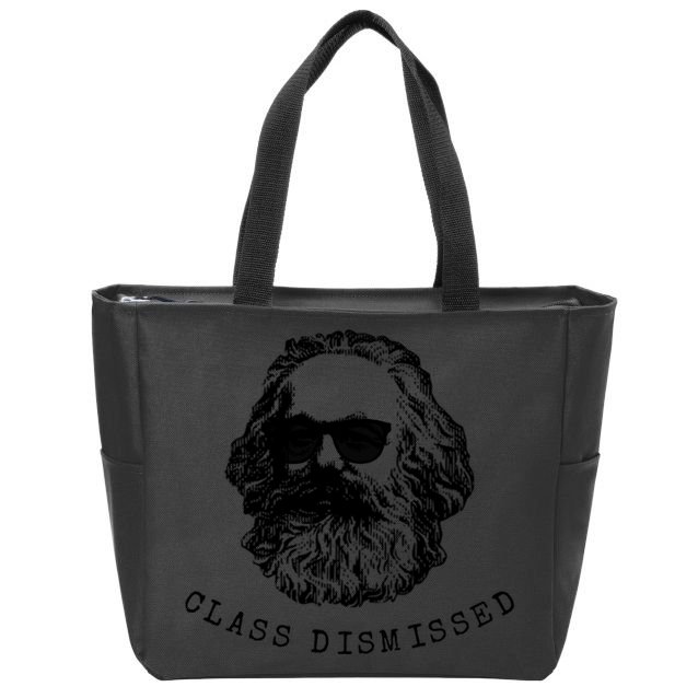 Cool Karl Marx Funny Socialism Class Dismissed Zip Tote Bag