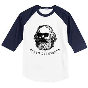 Cool Karl Marx Funny Socialism Class Dismissed Baseball Sleeve Shirt