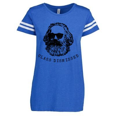 Cool Karl Marx Funny Socialism Class Dismissed Enza Ladies Jersey Football T-Shirt