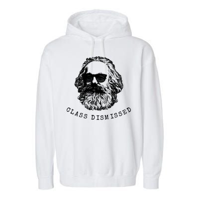Cool Karl Marx Funny Socialism Class Dismissed Garment-Dyed Fleece Hoodie