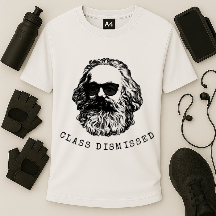 Cool Karl Marx Funny Socialism Class Dismissed Cooling Performance Crew T-Shirt