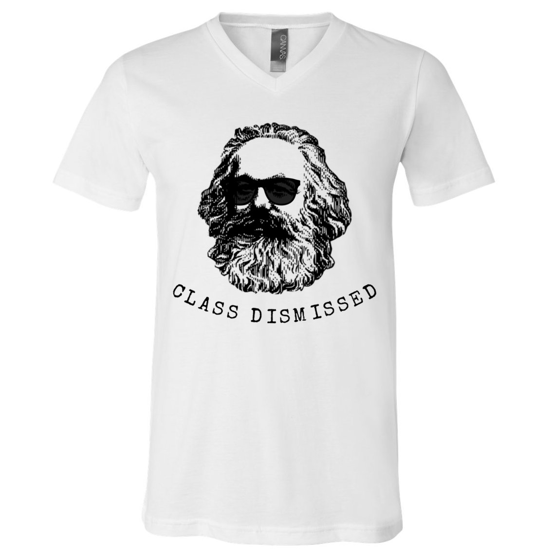 Cool Karl Marx Funny Socialism Class Dismissed V-Neck T-Shirt