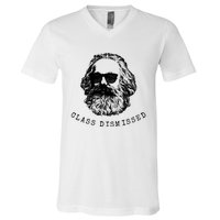 Cool Karl Marx Funny Socialism Class Dismissed V-Neck T-Shirt