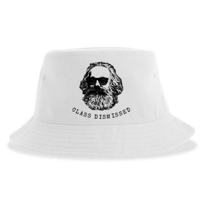 Cool Karl Marx Funny Socialism Class Dismissed Sustainable Bucket Hat