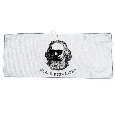 Cool Karl Marx Funny Socialism Class Dismissed Large Microfiber Waffle Golf Towel