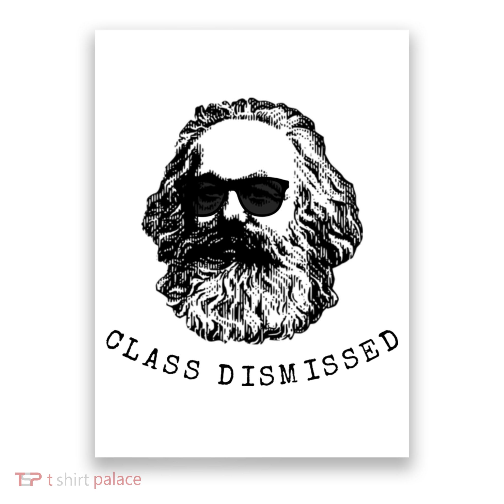 Cool Karl Marx Funny Socialism Class Dismissed Poster