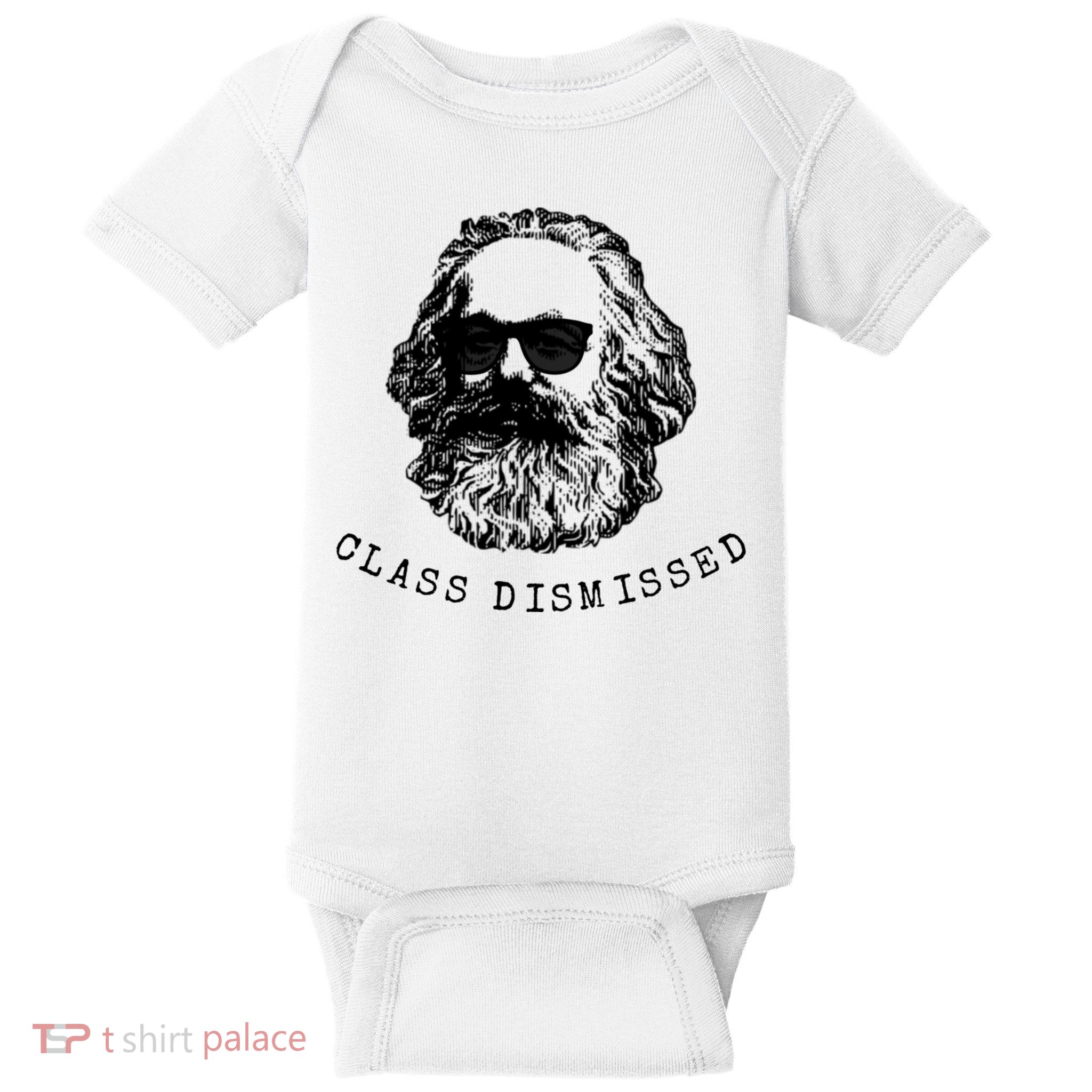 Cool Karl Marx Funny Socialism Class Dismissed Baby Bodysuit