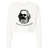 Cool Karl Marx Funny Socialism Class Dismissed Cropped Pullover Crew