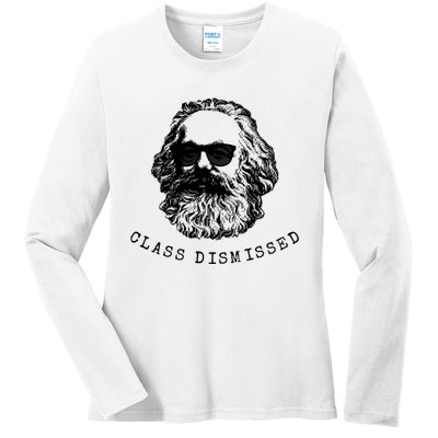 Cool Karl Marx Funny Socialism Class Dismissed Ladies Long Sleeve Shirt