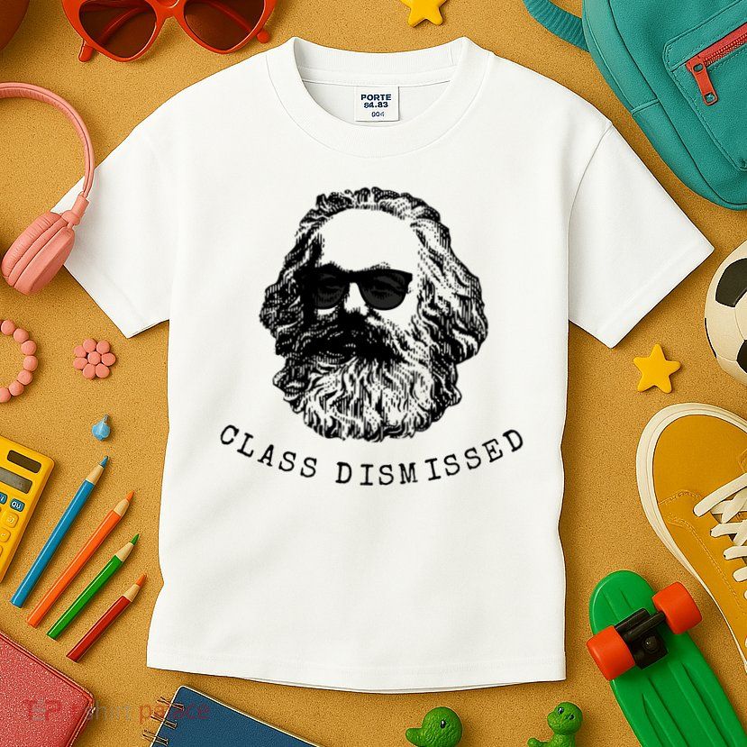 Cool Karl Marx Funny Socialism Class Dismissed Kids T-Shirt