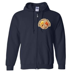 Coffee Keeps Me Going Skeleton Retro Sunset Full Zip Hoodie