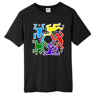 Colorful Keith Music Dancing Fans Tall Fusion ChromaSoft Performance T-Shirt