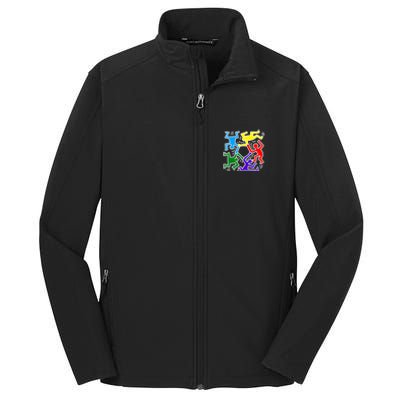 Colorful Keith Music Dancing Fans Core Soft Shell Jacket