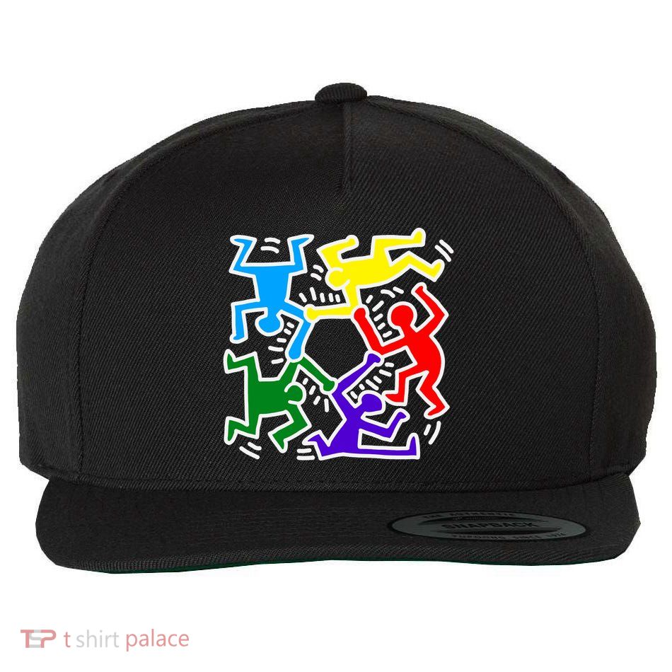 Colorful Keith Music Dancing Fans Wool Snapback Cap