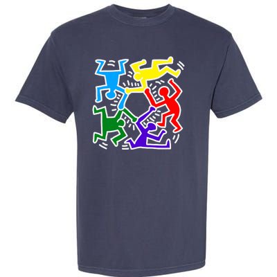 Colorful Keith Music Dancing Fans Garment-Dyed Heavyweight T-Shirt