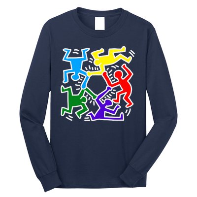 Colorful Keith Music Dancing Fans Long Sleeve Shirt