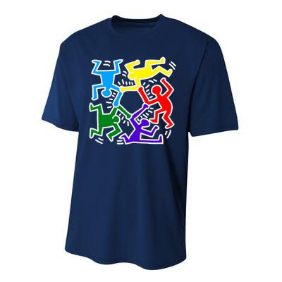 Colorful Keith Music Dancing Fans Performance Sprint T-Shirt