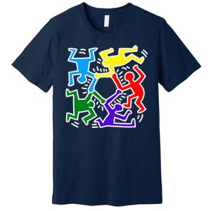 Colorful Keith Music Dancing Fans Premium T-Shirt