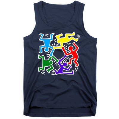 Colorful Keith Music Dancing Fans Tank Top