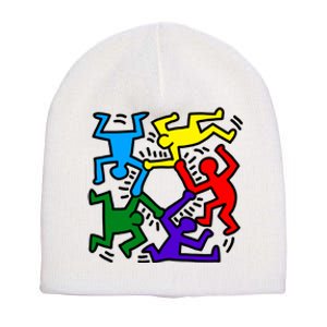 Colorful Keith Music Dancing Fans Short Acrylic Beanie