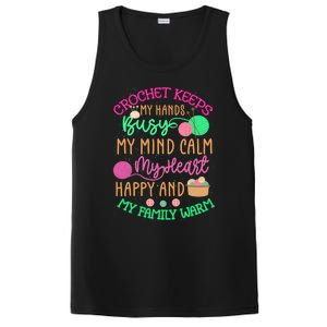 Crochet Keeps My Hands Busy Crochet Lover Funny Crocheting Great Gift PosiCharge Competitor Tank