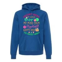 Crochet Keeps My Hands Busy Crochet Lover Funny Crocheting Great Gift Premium Hoodie