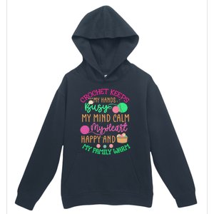 Crochet Keeps My Hands Busy Crochet Lover Funny Crocheting Great Gift Urban Pullover Hoodie