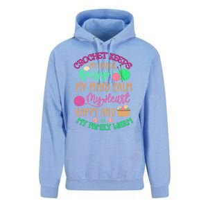 Crochet Keeps My Hands Busy Crochet Lover Funny Crocheting Great Gift Unisex Surf Hoodie